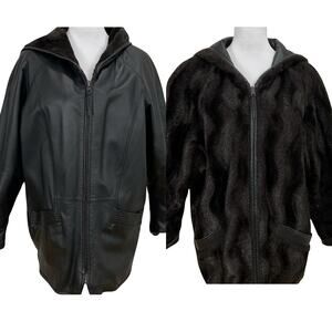 Vintage Gantos Reversible Jacket – Leather & Faux Fur